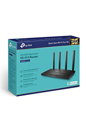 TP-LINK Archer Ax12 Ax1500 Wı-fı6 4 Port Gıgabıt 2.4/5ghz Dual Band Router