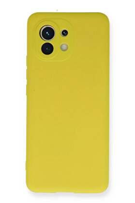 CepteToptan Xiaomi Mi 11 Kılıf Nano içi Kadife Silikon - Sarı - DROPX3785-1810