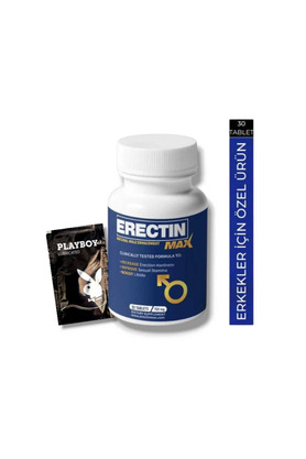 Elit Erectin Max Natural Male Enhancement Arttıran Geliştirici 30 Lu Playboy Jel Hediye