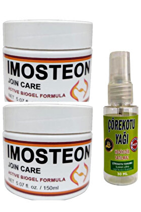 Flamex Imosteon Etki̇li̇ Rahatlatıcı Masaj Ve Bakım Kremi̇ 150 Ml X 2 Ad+Çörek Otu Yağı İle 30 Ml