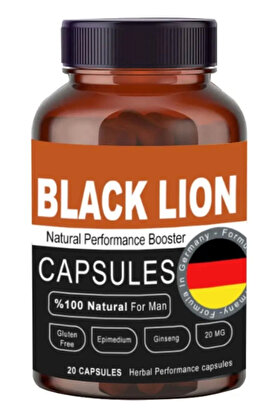 STİL KÖŞESİ Black Lion Men Booster Erkeklere Özel Sertlik Performanse 20'li