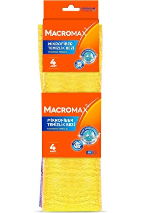 STOREMAX Mikrofiber Temizlik Bezi 4'lü Paket, Çok Amaçlı Toz Alma ve Yüzey Silme Bezi 1058548