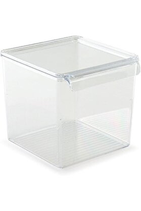 STOREMAX lvnshop M-E73-10-16 Kapaklı Küp Düzenleyici, Şeffaf 224120
