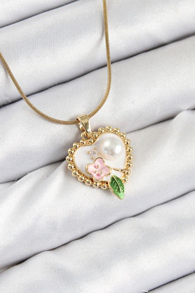 pnr shop 316L Çelik Sanatsal Portre Model Gold Renk Kadın Ke