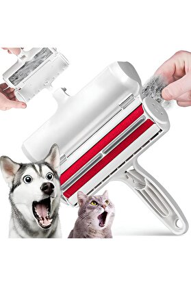 STOREMAX lvnshop Hazneli Kedi Köpek Tüy Toplayıcı Kırmızı - Halı, Yatak, Koltuk, Giysi, Toz ve Kıl Temizleyic