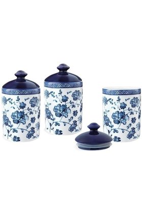 STOREMAX ynsShoping Coco Fleur 3'lü Seti, Mavi & Beyaz NewTrrending 1178227