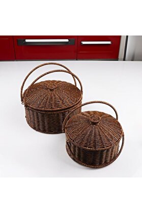 STOREMAX lvnshop Wicker Serisi Hasır Örme 2'li Piknik Sepeti 224120