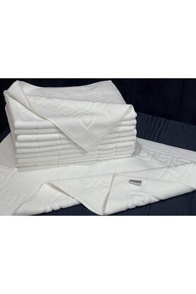 STOREMAX buydash Paspası, 100% Pamuk, Lüks, Ayak Havlusu, 50 x 70 cm, 250 Gr/Ad (715 GSM), Beyaz Renk, Otel P