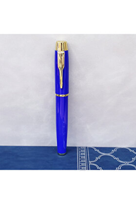 Ethab Ticaret Glbl-Tstil4136 Mavi Metal Tükenmez Kalem