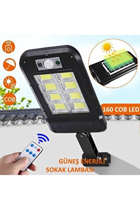 Ethab Ticaret Glbl-Tstil4136 Uzaktan Kumandalı 160 Led Solar Bahçe Lambası