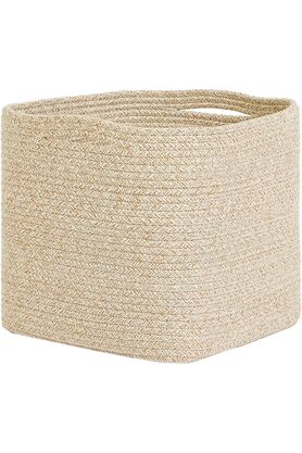 STOREMAX lvnshop Textile Bej Kırçıllı Pamuklu Sepet 30 x 30 x 30 cm 224120