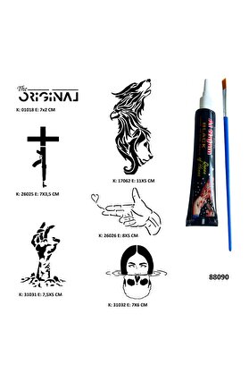 Ai̇rbrush Tattoo Savaş Ve Zombi̇ Hi̇nt Kınasıyla Geçi̇ci̇ Dövme Yapma Ki̇ti̇