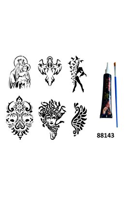 Ai̇rbrush Tattoo Felsefe Ve Mi̇toloji̇ Hi̇nt Kınasıyla Geçi̇ci̇ Dövme Yapma Seti̇