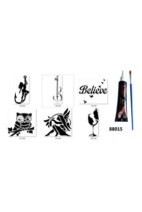 Ai̇rbrush Tattoo Aşkın Büyüsü Hi̇nt Kınasıyla Geçi̇ci̇ Dövme Yapma Seti̇