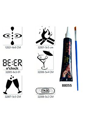 Ai̇rbrush Tattoo Summer Tasarımlar Hi̇nt Kınalı Geçi̇ci̇ Dövme Yapma Seti̇