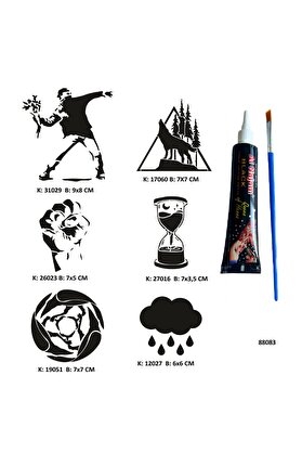 Ai̇rbrush Tattoo Di̇k Duruş Tüp Kına Ve Fırça Hedi̇yeli̇ Tattoo Geçi̇ci̇ Dövme Seti̇