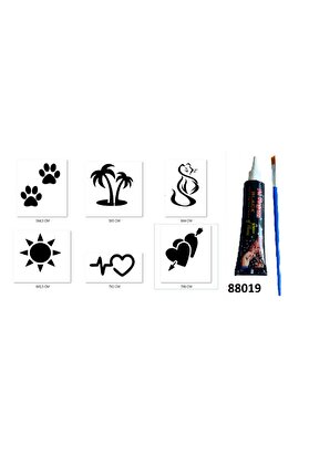 Ai̇rbrush Tattoo Romanti̇k Modeller Hi̇nt Kınasıyla Geçi̇ci̇ Dövme Yapma Seti̇