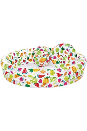 STOREMAX vegaShop 59469 Tropikal Meyve Desenli Havuz Seti 132 cm, su sporları, plaj malzemesi, şişme ürü