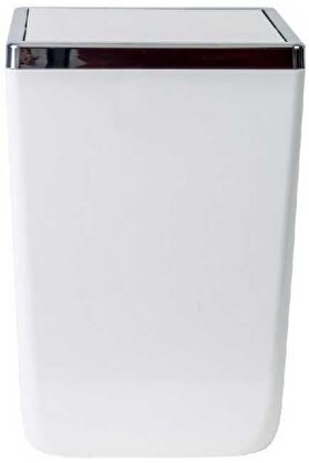 STOREMAX snShop Toskana Kapaklı Kova, Plastik/Çelik, 6 lt, 175 x 175 x 260 mm, Beyaz 467437