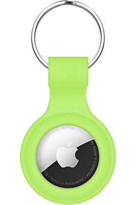 STOREMAX snShop Airtag için Koruyucu, Karabinalı, Cihaza Tam Oturan Yumuşak Silikon Kılıf ve Anahtarlık