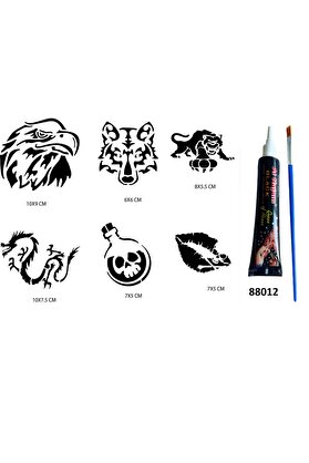 Ai̇rbrush Tattoo Vahşi̇ Doğa Hi̇nt Kınasıyla Geçi̇ci̇ Dövme Seti̇