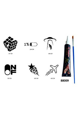 Ai̇rbrush Tattoo Akıl Ve Enerji̇ Hi̇nt Kınasıyla Geçi̇ci̇ Dövme Seti̇