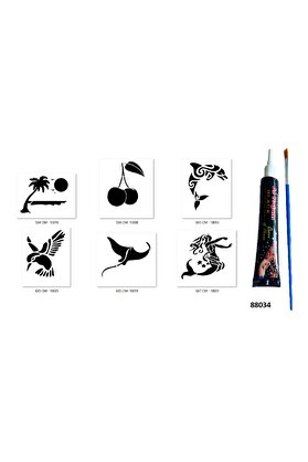Ai̇rbrush Tattoo Yunus Ki̇raz Hi̇nt Kınasıyla Geçi̇ci̇ Dövme Seti̇