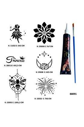 Ai̇rbrush Tattoo Mandala Ve Peri̇ Hi̇nt Kınasıyla Geçi̇ci̇ Dövme Yapma Ki̇ti̇