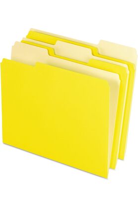 STOREMAX snShop İki renkli dosya klasörü, mektup boyutu, sarı, 1/3 kesim, kutu başına 100 adet (152 1/3