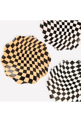 STOREMAX sellbuyst Meri - Halloween Checker Dinner Plates - Cadılar Bayramı Damalı Tabaklar (8'li) trendy
