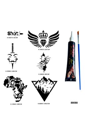 Ai̇rbrush Tattoo Kanat Ve Vahşi̇ Doğa Hi̇nt Kınasıyla Geçi̇ci̇ Dövme Yapma Ki̇ti̇