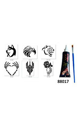 Ai̇rbrush Tattoo Hırçın Modeller Hi̇nt Kınasıyla Geçi̇ci̇ Dövme Yapma Seti̇