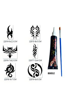 Ai̇rbrush Tattoo Tri̇bal Tasarımlar Hi̇nt Kınalı Geçi̇ci̇ Dövme Yapma Seti̇
