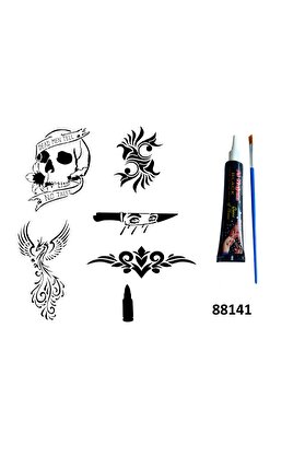 Ai̇rbrush Tattoo Anka Kurukafa Hi̇nt Kınasıyla Geçi̇ci̇ Dövme Yapma Seti̇