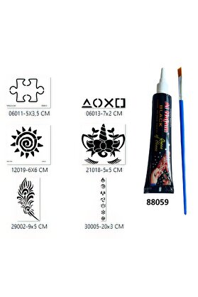 Ai̇rbrush Tattoo Özgür Ruhlu Hi̇nt Kınalı Geçi̇ci̇ Dövme Yapma Seti̇