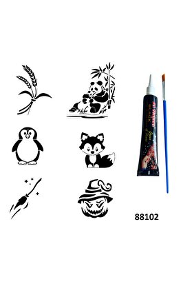 Ai̇rbrush Tattoo Anne Yavru Panda Hi̇nt Kınasıyla Geçi̇ci̇ Dövme Yapma Ki̇ti̇