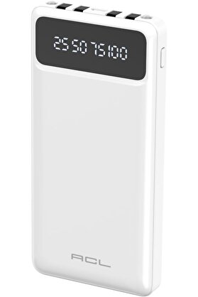 STOREMAX lvnshop Acl 10000 mAh Powerbank Göstergeli Powerbank Type C - - Micro USB - USB Kablolu Powerbank Ta