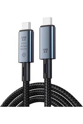 STOREMAX goldtrack 40Gbps 240W 4.0 Thunderbolt Type-C to Type-C Şarj, ve 8K 60Hz Görüntü Aktarım Kablosu Tip