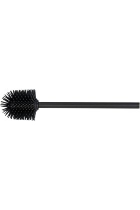 STOREMAX snShop Siyah saplı silikon yedek fırça Ø 8 cm Silikon yedek başlıklı yedek tuvalet fırçası
