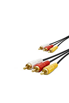 Evi̇mdeyokyok 3 Rca Görüntü Ve Ses Kablosu 1.5 M Si̇yah Hdx1038