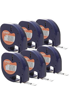 STOREMAX jptrShop LetraTag Etiket Makineleri için Otantik Lt Kağıt Etiketleme Bandı, 1/2" (12 mm), Beyaz