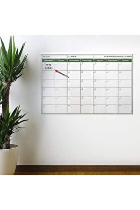 STOREMAX snShop Yapışkanlı Bir Aylık Program Planlayıcı Akıllı Statik Duvar Takvimi 1. SINIF KALİTE