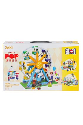 TE DÜKKAN Nessiworld JK2180 Jaki Sissi'nin Eğlence Parkı 3IN1 Blok Seti -Vagon life