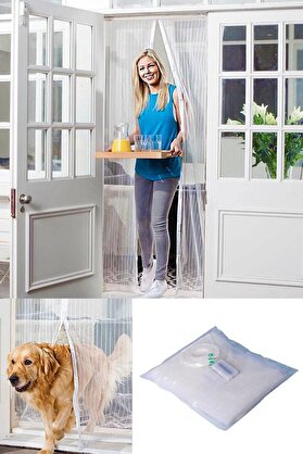 STOREMAX Fay-Tek Mıknatıslı Mutfak Balkon Dış Kapı Sinekliği 105x205 Cm 1410 V2
