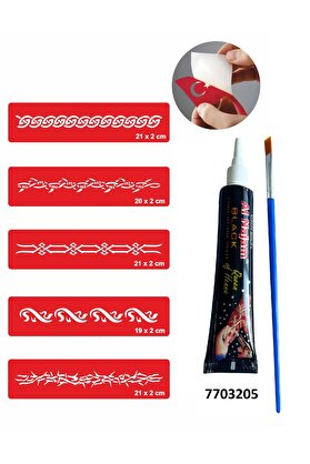 Ai̇rbrush Tattoo Bel Zi̇nci̇r Sembolleri̇ Hi̇nt Kınası İle Geçi̇ci̇ Dövme Yapma Seti̇
