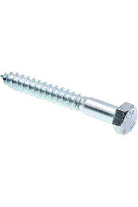 STOREMAX snShop 9056275 LAG vida, altıgen kafa, 3/20,3 x 7,6 cm, çinko Gümüş Kaplama paslanmaz çelik, 2