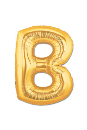 Evi̇mdeyokyok B Harf Folyo Balon Altın Renk 40 İnç