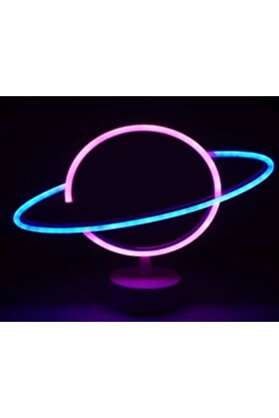 gizmurstore Neon Işıklı Satürn Lamba