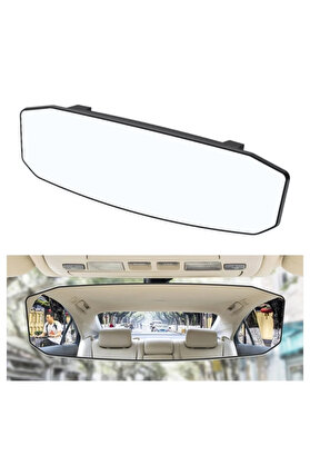 gizmurstore ALLY SD-2415 Kavisli Dışbükey Geniş Açılı Araç Dikiz Aynası 299x90mm-(5775) - GMS1956-5890