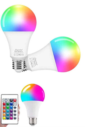 gizmurstore Ayarlanabilir Parlaklık RGB Led Ampul Beyaz Lamba Ve Renkli Ampul
